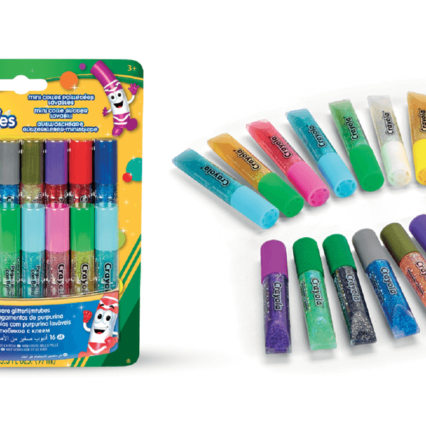 16 mini colle glitter lavabili crayola - CRAYOLA