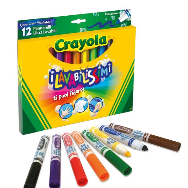12 colori fibra lavabilissimi - CRAYOLA