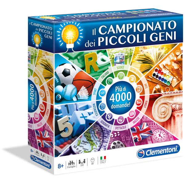 Il campionato dei piccoli geni – il gioco da tavolo educativo per sfide divertenti in famiglia - 8 anni+ - 2-8 giocatori - CLEMENTONI