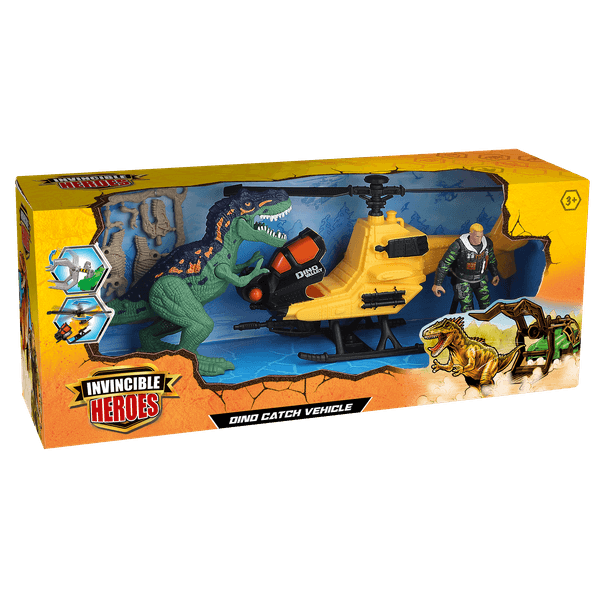 Playset dinosauro con veicolo - INVINCIBLE HEROES