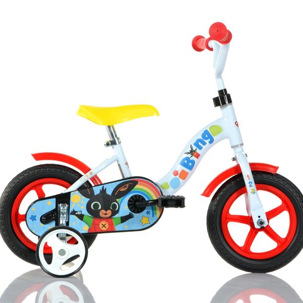 Bicicletta per bambini 12" bing - telaio in acciaio, ruote in gomma gonfiabili, stabilizzatori di serie e freno anteriore - ideale per bambini di altezza 87-100cm, 3-5 anni - BING