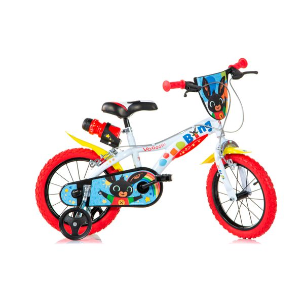 Bicicletta per bambini 12" bing - telaio in acciaio, ruote in gomma gonfiabili, stabilizzatori di serie e freno anteriore - ideale per bambini di altezza 87-100cm, 3-5 anni - BING