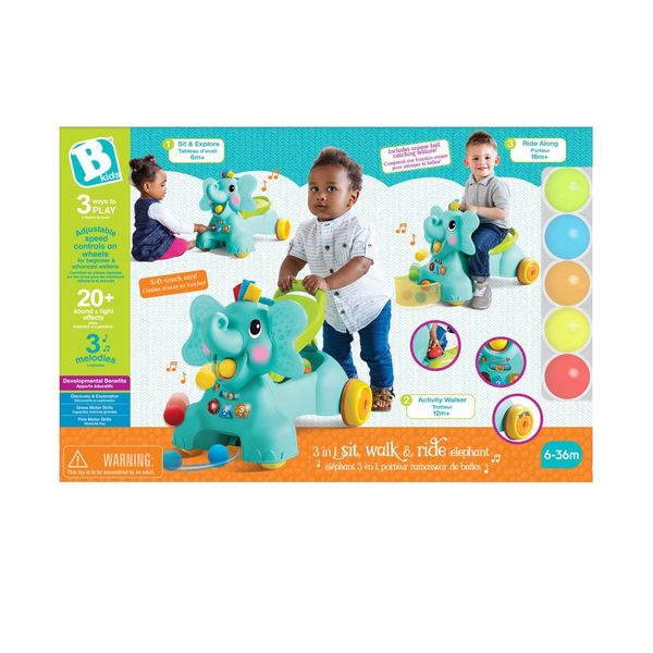 Elefante ride-on 3 in 1 - B-KIDS