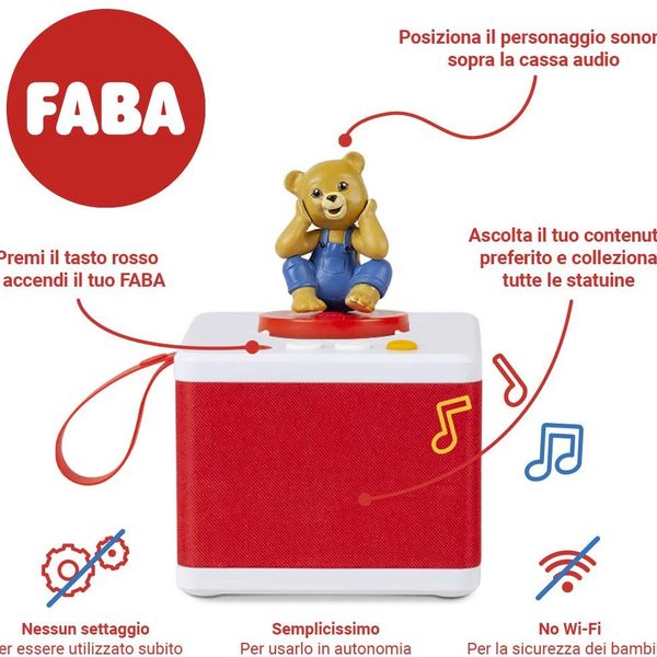 Personaggio sonoro teddy - faba – le filastrocche della buonanotte - FABA
