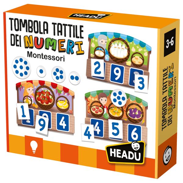 Headu tombola tattile montessori dei numeri - HEADU