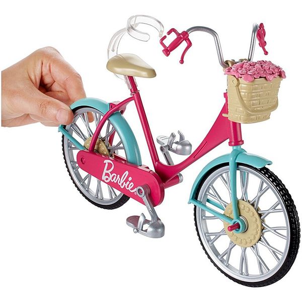Barbie bicicletta per bambole con casco e accessori - Barbie