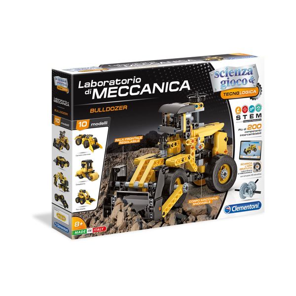 Clementoni - 19139 - laboratorio di meccanica - buldozzer - CLEMENTONI, Scienza e Gioco