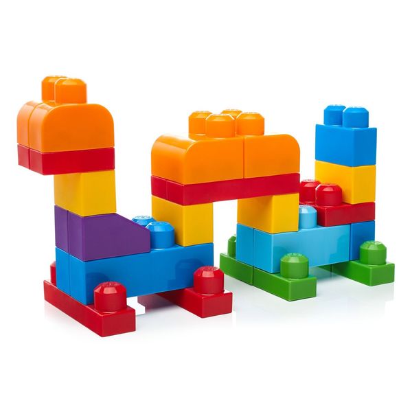 Mega bloks sacca ecologica blocchi da costruzione, 60 pezzi, assortimento - 