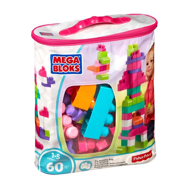 Mega bloks sacca ecologica blocchi da costruzione, 60 pezzi, assortimento - 
