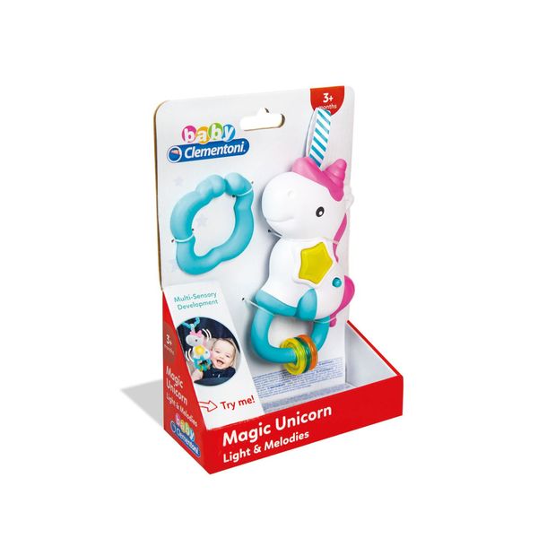 Clementoni - 17333 - sonaglino unicorno interattivo - BABY CLEMENTONI