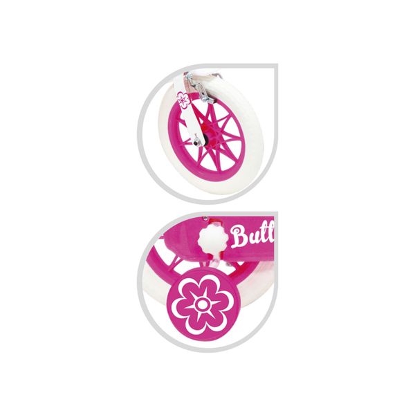 Bicicletta 12" - rosa. freno caliper frontale - porta bambola e cestello inclusi - adatta per  bambini dai 3-5 anni - SUN&SPORT
