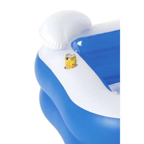 Bestway piscina family pentagono 213x206x69 cm con due sedute, due poggiatesta e due portabicchieri - Bestway