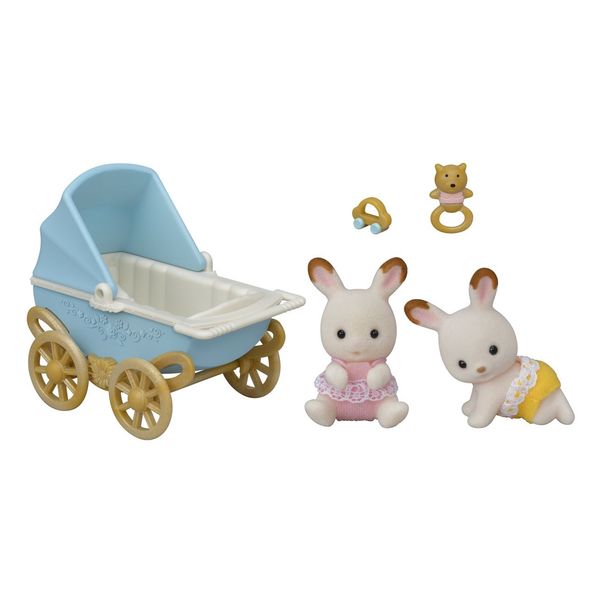 Sylvanian families – gemelli coniglio cioccolato e carretto - SYLVANIAN FAMILIES