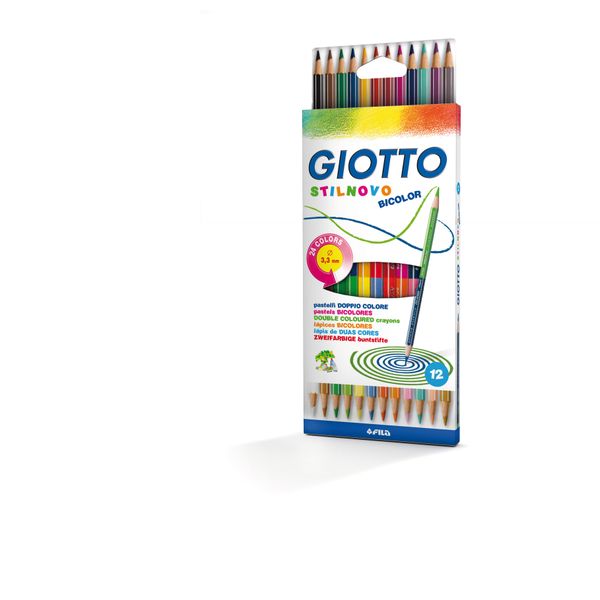 Ast. pastelli stilnovo bicolor 12 pz - GIOTTO