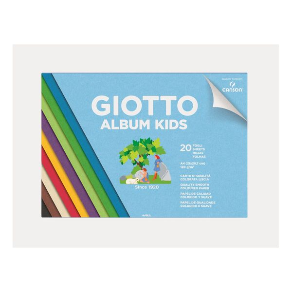 Giotto album carta colorata liscia 20fogli 120gm2 - GIOTTO