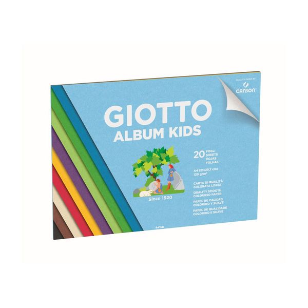 Giotto album carta colorata liscia 20fogli 120gm2 - GIOTTO