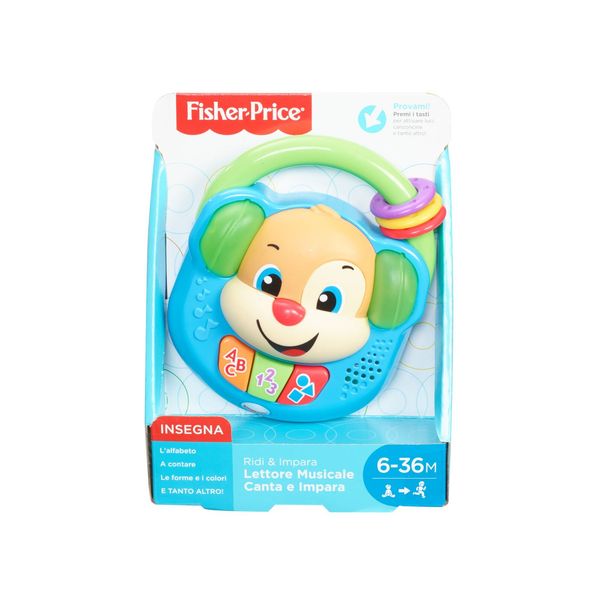 Fisher-price, lettore musicale canta e impara, giocattolo elettronico ridi impara 6-36 mesi - FISHER-PRICE