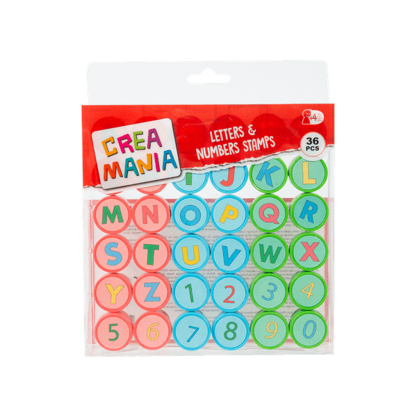 Set timbrini lettere e numeri 36pcs - CREA MANIA