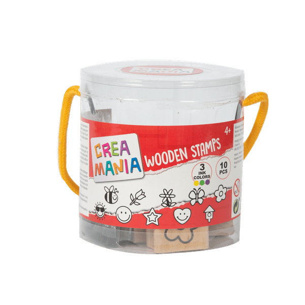 Set timbrini in legno - wooden stamps - CREA MANIA