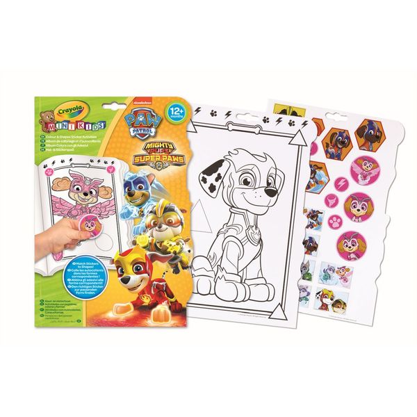 Crayola minikids - album colora con gli adesivi paw patrol - CRAYOLA