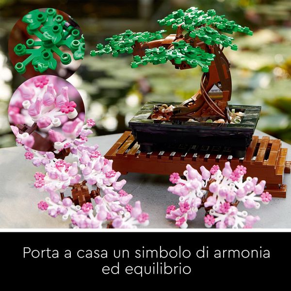 Lego albero bonsai - 10281 - set di costruzione, decorazione piante artificiali, regalo unico - LEGO ICONS BOTANICAL, LEGO, LEGO ICONS