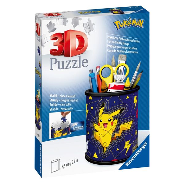 Ravensburger - 3d puzzle portapenne pokémon, 54 pezzi, 6+ anni - POKEMON, RAVENSBURGER, RAVENSBURGER 3D PUZZLE