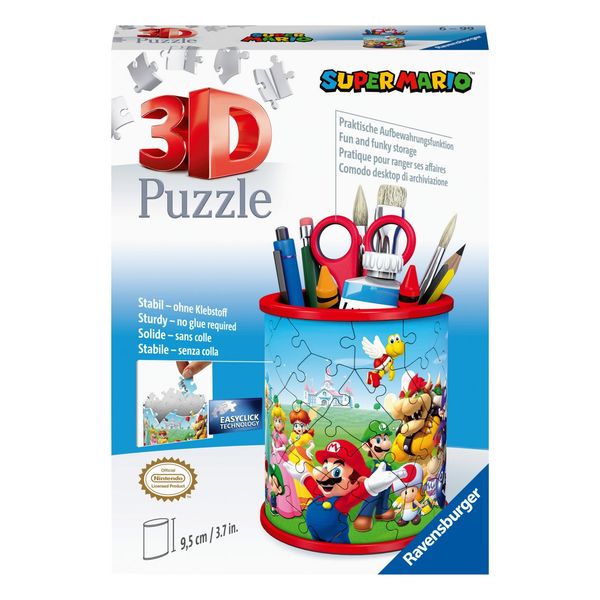 Ravensburger - 3d puzzle portapenne super mario, 54 pezzi, 6+ anni - RAVENSBURGER, RAVENSBURGER 3D PUZZLE, Super Mario