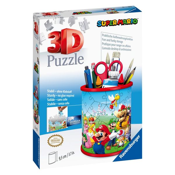 Ravensburger - 3d puzzle portapenne super mario, 54 pezzi, 6+ anni - RAVENSBURGER, RAVENSBURGER 3D PUZZLE, Super Mario