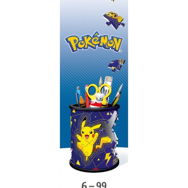 Ravensburger - 3d puzzle portapenne pokémon, 54 pezzi, 6+ anni - POKEMON, RAVENSBURGER, RAVENSBURGER 3D PUZZLE