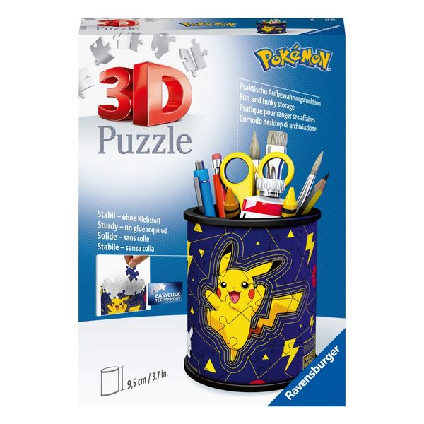 Ravensburger - 3d puzzle portapenne pokémon, 54 pezzi, 6+ anni - POKEMON, RAVENSBURGER, RAVENSBURGER 3D PUZZLE
