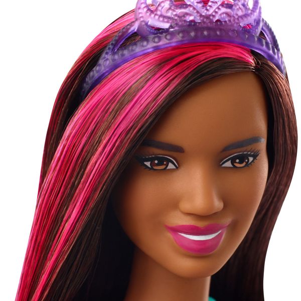 Barbie- dreamtopia bambola principessa con ciocca rosa, 30.5 cm, giocattolo per bambini 3+ anni, multicolore - Barbie
