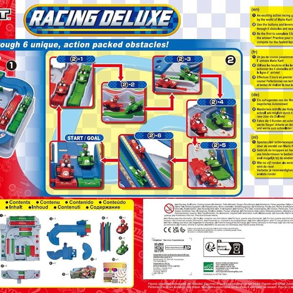 Mario kart racing deluxe - gioco da tavolo di corse adrenaliniche per 2 giocatori - Super Mario