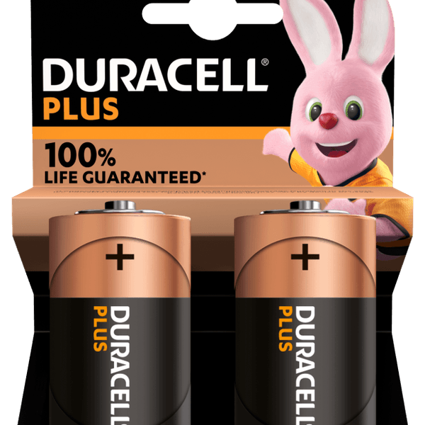 Duracell - nuovo plus 100 d, batterie torcia alcaline, confezione da 2 - DURACELL