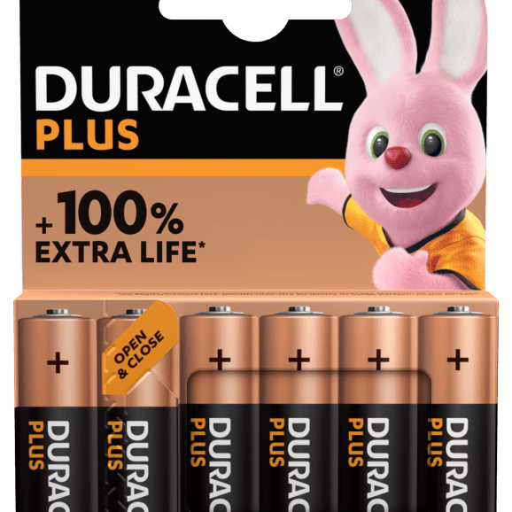 Duracell - nuovo plus 100 aa, batterie stilo alcaline, confezione da 6 - DURACELL