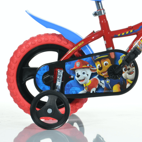 Bicicletta per bambini 12" paw patrol - telaio in acciaio, ruote in gomma gonfiabili, stabilizzatori di serie e freno anteriore - ideale per bambini di altezza 87-100cm, 3-5 anni - Paw Patrol