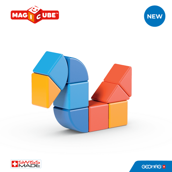 201 geomag magicube 3 shapes recycled animals 9 pcs - Geomag