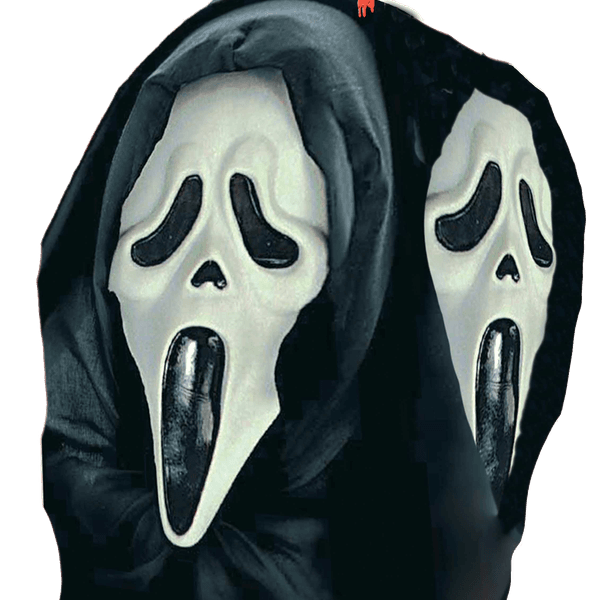 Maschera scream doppia faccia con cappuccio - 