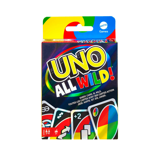 Mattel games, uno all wild, gioco di carte per famiglie e bambini 7+ anni, hhl33 - MATTEL GAMES, UNO