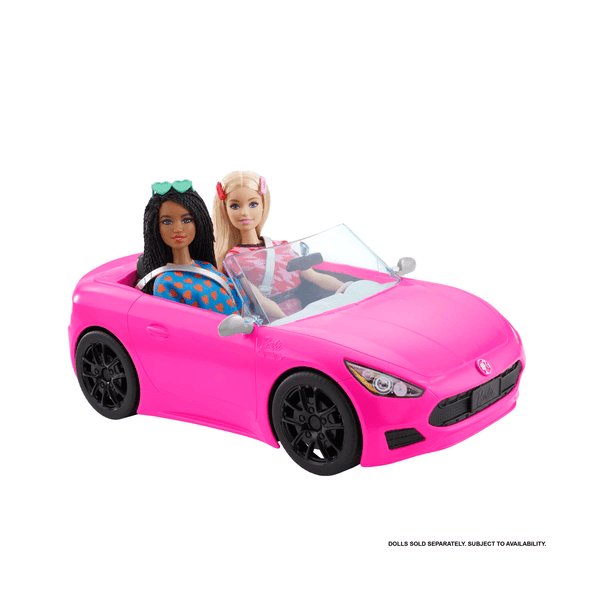 Barbie, cabrio veicolo decapottabile rosa a due posti con ruote funzionanti e dettagli realistici, giocattolo per bambini 3+ anni, hbt92 - Barbie