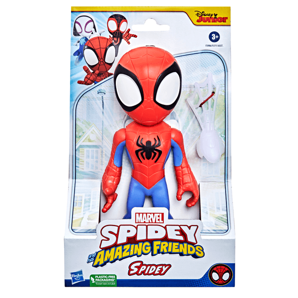 Hasbro spidey e i suoi fantastici amici - mega spidey, action figure da 22,5 cm, giocattolo per età prescolare, dai 3 anni in su - SPIDEY, MARVEL