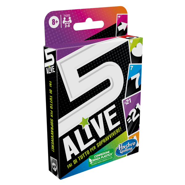 5 alive, gioco di carte veloce per famiglie, dagli 8 anni in su, per 2-6 giocatori - HASBRO GAMING