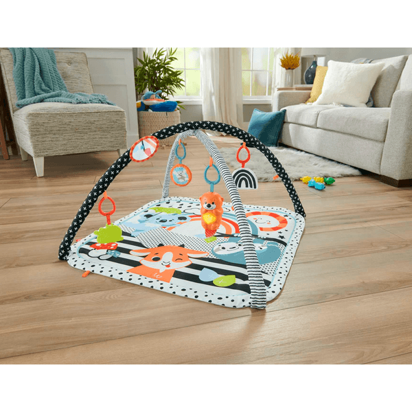 Fisher-price-palestrina luci e suoni degli amici animali 3 in 1, tappetino attività per il gioco a pancia in su o distesi sul pancino, giocattolo per neonati 0+ mesi, hbp41 - FISHER-PRICE