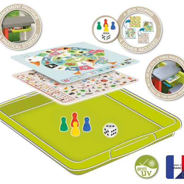 Modulo casetta set giochi tavolo - SMOBY