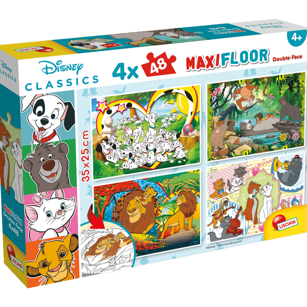 Disney puzzle maxifloor 4 x 48 classic misto - LISCIANI, Disney