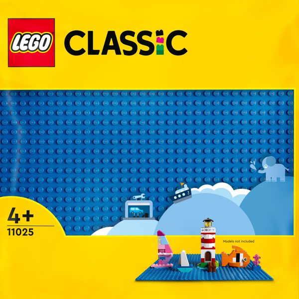 Lego classic 11025 base blu, tavola per costruzioni quadrata con 32x32 bottoncini, piattaforma classica per mattoncini - LEGO CLASSIC, Lego