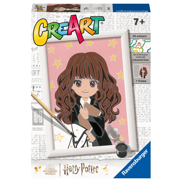 Ravensburger creart per bambini, kit per dipingere con i numeri, 7+, serie e licensed, harry potter: hermione - CREART, Harry Potter, RAVENSBURGER
