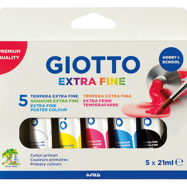 Astuccio tempere giotto colori primari 5 x 12 ml - GIOTTO