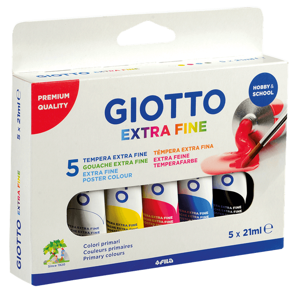 Astuccio tempere giotto colori primari 5 x 12 ml - GIOTTO