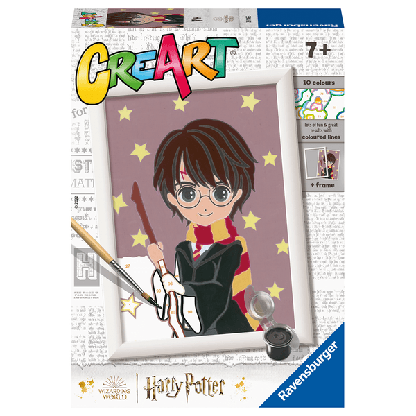 Ravensburger creart per bambini, kit per dipingere con i numeri, 7+, serie e licensed, harry potter - CREART, Harry Potter, RAVENSBURGER