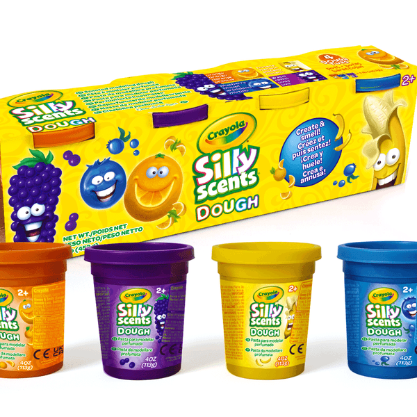 Silly scents dough
4 barattolini pasta da modellare profumata 113gr - CRAYOLA